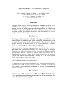 Template for 2005 IEEE AP-S International Symposium