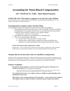 ASC 178 Stock-based Employee Compensation NOTES