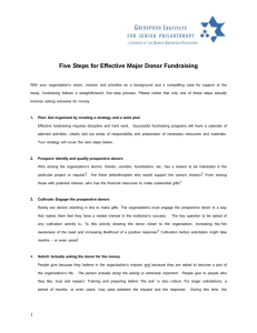 Five Steps for Effective Major Donor Fundraising