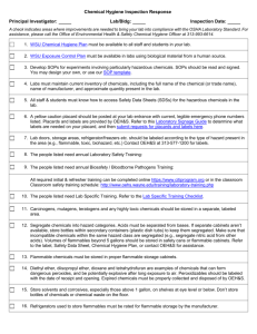 Chemical Hygiene Inspection Response Form
