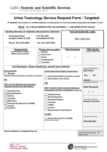 Urine Toxicology Service Request Form