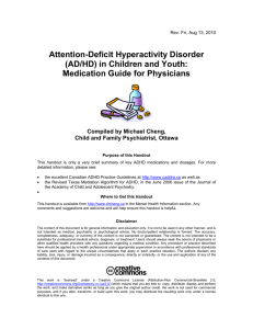 ADHD: Medication Guide for Family Physicians