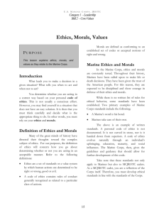 Ethics, Morals, Values - Marine Corps Junior ROTC blog