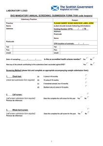 Standard Laboratory Submission Forms