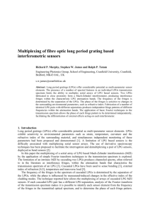 Multiplexing of fibre optic long period grating based
