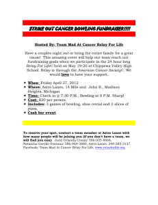 STRIKE OUT CANCER BOWLING FUNDRAISER!!!! Hosted By
