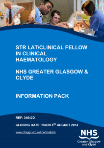 in haematology - NHS Greater Glasgow and Clyde