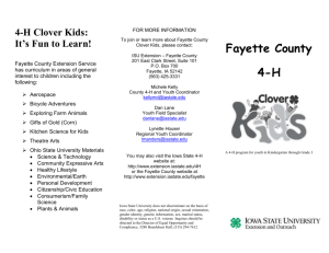 4-H Clover Kids: - Iowa State University Extension and Outreach