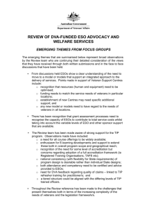 review of dva-funded eso advocacy and welfare services
