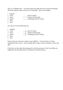 Vocabulary Levels Tests: Versions 1 & 2