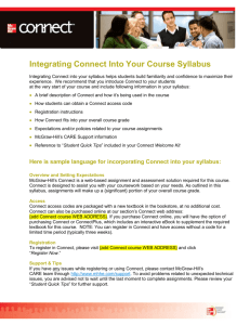 Integrating Connect into Your Course Syllabus