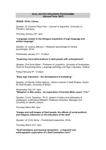 INVITED SPEAKERS PROGRAMME, DCAL