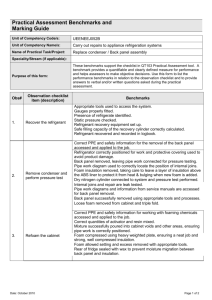 Practical Assessment Benchmarks and Marking Guide