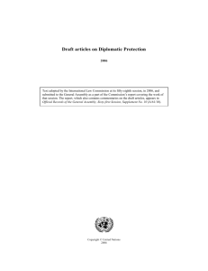 Diplomatic Protection - United Nations