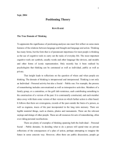 Positioning Theory - Massey University