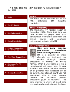 The Oklahoma ITP Registry Newsletter, July 2009