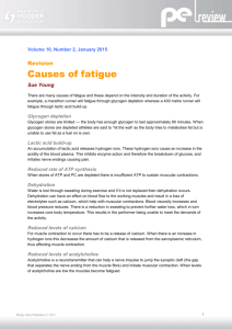 Causes of fatigue - Hodder Education