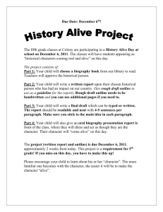 History Alive Project Form