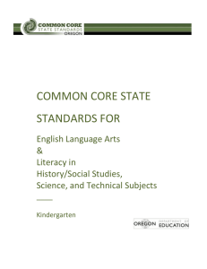 Common Core State Standards for - Oregon Department of Education