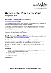 Accessible Places to Visit In Brighton & Hove Accessible