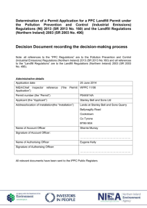 Mullaghglass Landfill PPC Permit Decision Document