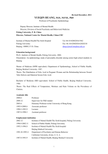 YueqinHuang CV - World Academy of Art and Science