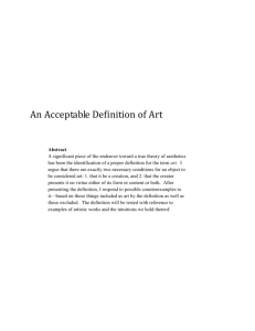 An Acceptable Definition of Art