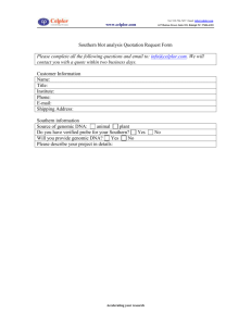 Protein Expression and Purification Quotation Request Form