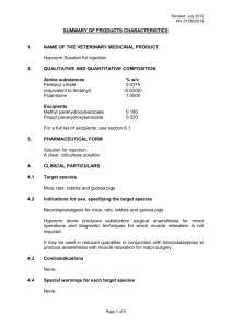 Revised: July 2015 AN: 01556/2014 SUMMARY OF PRODUCTS