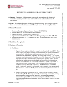 Hepatitis B Vaccine Guidelines