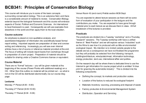 BCB341: Principles of Conservation Biology