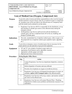 Loss of Medical Gas (Oxygen, Compressed Air)