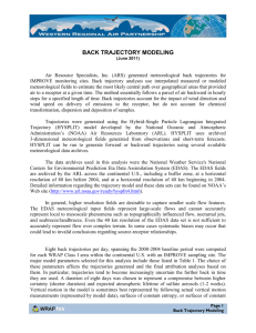 TSS Back Trajectory Modeling June 2011