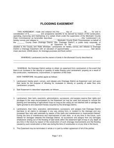 Flooding Easement