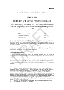 Annex B: The Care Planning, Placement and Case Review and