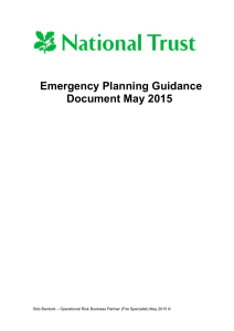 Emergency planning guidance - The International National Trusts