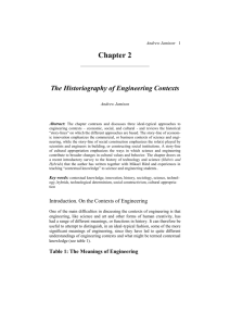 The Historiography of Engineering Contexts