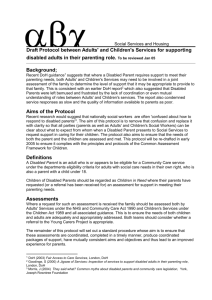 Protocol for supporting disabled parents in their parenting role