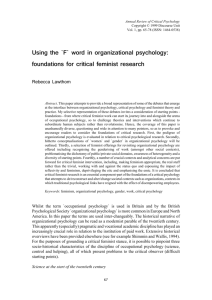 Using the `F` word in organizational psychology