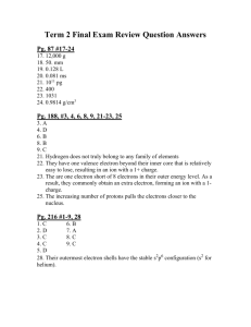 Key for Final Exam Review Questions