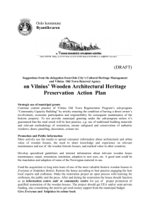 Plan of actions and means for Vilnius wooden architectural heritage