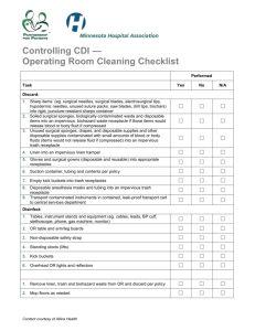 Operating Room Cleaning Checklist