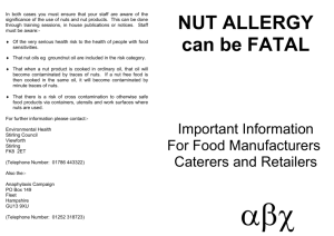Nut Allergies - Stirling Council