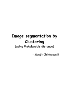 Color Image segmentation by Clustering