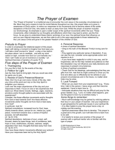 The Prayer of Examen