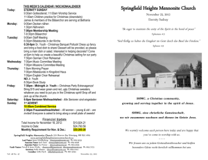 Vol - Springfield Heights Mennonite Church