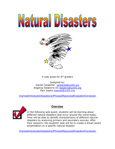 Natural Disasters - Teaching with Primary Sources at Illinois State
