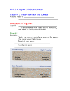 Unit 5 Chapter 16 Groundwater