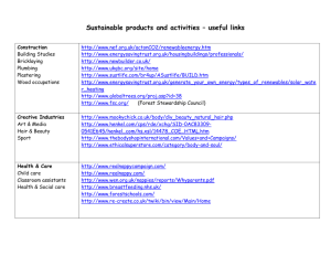 Sustainable products useful links