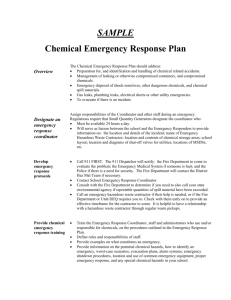 Chemical Emergency Response Plan